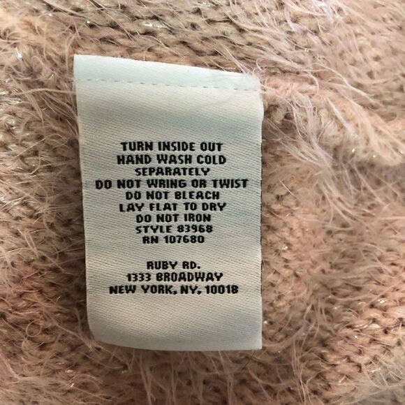 Ruby Rd. fluffy sweater with metallic details - Picture 6 of 6